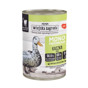 Wiejska Zagroda WIEJSKA ZAGRODA Monoproteinska račja hrana za mačke, 400g