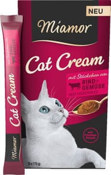 Miamor MIAMOR Cat Cream Beef – priboljški za mačke, govedina, 5x15g