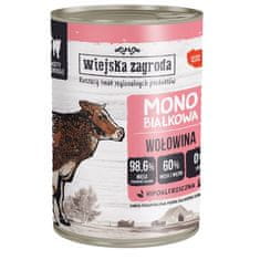 Wiejska Zagroda WIEJSKA ZAGRODA Monoprotein govedina - mokra hrana za mačke - 400g