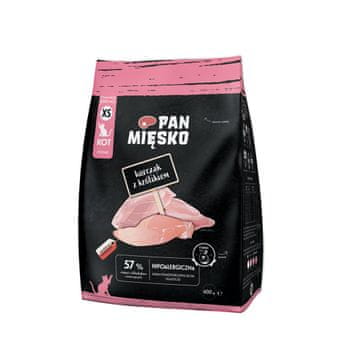 PMI Suha hrana za mačke PAN MIĘSKO Piščanec z zajcem XS - 400g