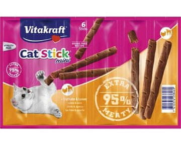 Věka Vitakraft Cat Stick priboljški za mačke, jagnjetina in puran, 36 g