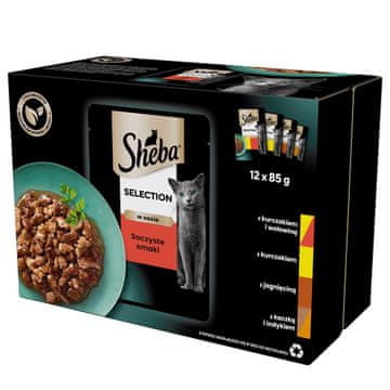Sheba Sheba Selection v omaki Sočni okusi 12 x 85 g za mačke