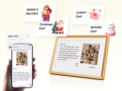 Arzopa D10, Digitalni foto okvir 10.1" (26 cm), 32GB, WiFi, zlat