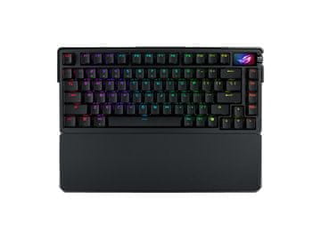 ASUS ROG Azoth Extreme Wireless Tipkovnica, ROG NX Red, PBT, OLED, RGB, USB, BT, US