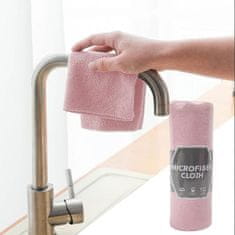 HOME & MARKER® Premium mikrovlaknena čistilna krpa, večkrat uporabna, pralna, 25x25 cm | WIPLY Roza