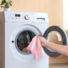 HOME & MARKER® Premium mikrovlaknena čistilna krpa, večkrat uporabna, pralna, 25x25 cm | WIPLY Roza