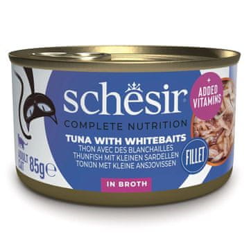 Schesir SCHESIR mokra hrana za mačke - Tuna z belo ribico, 85 g