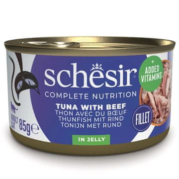 Schesir SCHESIR Tuna with beef in jelly - mokra hrana za mačke 85g