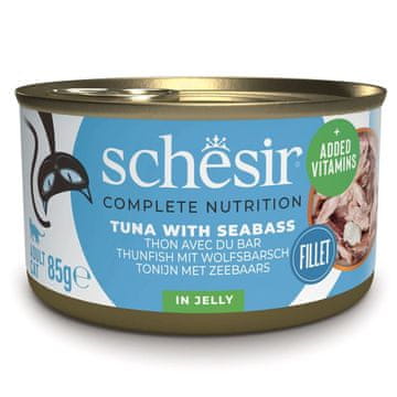 Schesir SCHESIR v želatini Tuna z morskim listom - mokra hrana za mačke - 85 g