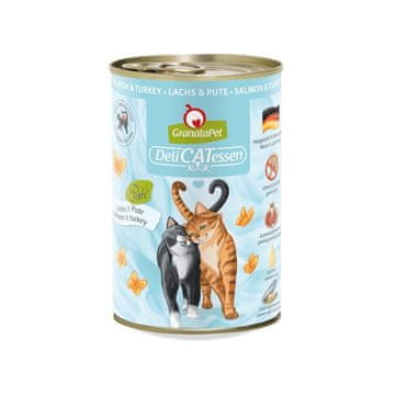 GranataPet GRANATAPET DeliCATessen Mokra hrana za mačke, losos in puran, 400g
