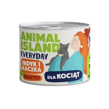 Animal ANL mokra hrana za mačke, puran in račja, za mladiče, 185g