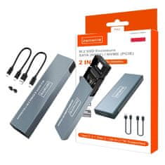 ZENWIRE Priključni Adapter Za Nvme/Sata Pcie M.2 Ssd Usb-C M2 Gen2 10 Gb/S Zenwire Bs-2809Sn