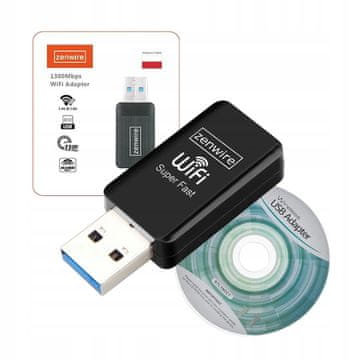 ZENWIRE Zenwire Top-4608Ac Mini Usb 3.0 Wifi Omrežni Kartični Adapter