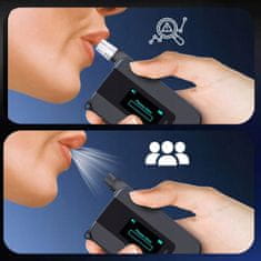 ZENWIRE Ai Professional Elektrokemijski Policijski Alkotest Brez Ustnika 6X Zenwire D1000 Ustniki