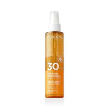 Clarins Sun Care Glowing Sun Oil SPF30 vodoodporno olje za sončenje 150 ml