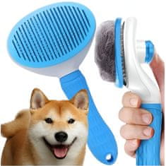 MG Brush samočistilna krtača za dlako, modra