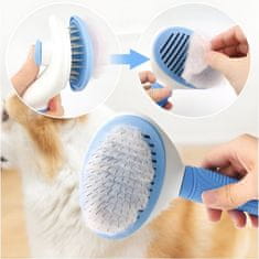 MG Brush samočistilna krtača za dlako, modra