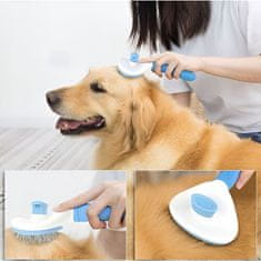 MG Brush samočistilna krtača za dlako, modra