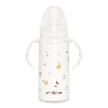 Miniland Baby Valencia Termo dojenčka steklenička iz nerjavečega jekla s cucljem, 240 ml