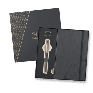 Parker Jotter XL Core Grey GT darilna škatla - komplet krogličnega peresa in zvezka
