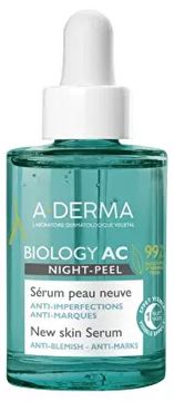 A-Derma Biology AC nočni piling serum (serum za novo kožo) 30 ml