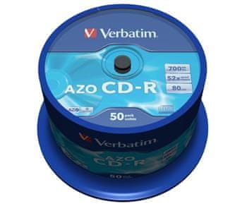 Verbatim CD-R(50 kosov)Vreteno/Kristal/DLP/52x/700MB
