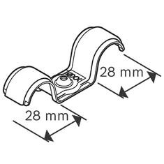 BOSCH Professional PRO EMD-28 kovinska kabelska prijemka, 50 kosov (1600A03C2R)