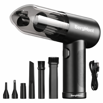 BergMont BergMont ročni brezžični avto sesalnik 5000Pa HEPA 2v1 – akumulatorski mini sesalnik s funkcijo pihanja za čiščenje avtomobila