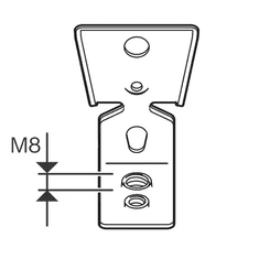 BOSCH Professional PRO FMI-M6/M8 kovinski stropni nosilec z notranjim navojem, 100 kosov (1600A03C2T)