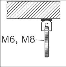 BOSCH Professional PRO FMI-M6/M8 kovinski stropni nosilec z notranjim navojem, 100 kosov (1600A03C2T)