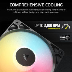 Corsair RS120-R ventilatorji, z obratnim rotorjem, 120mm, komplet treh kosov (CO-9050196-WW)