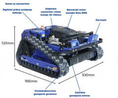 SDLD Gosenična daljinsko vodena kosilnica / mulčer LD-K550CJ (MODRA).