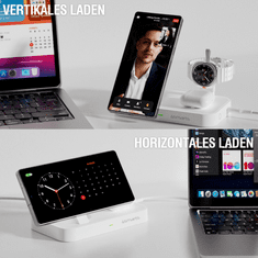 4smarts Qi2 Trident 3-v-1 brezžična polnilna postaja - za telefon, Samsung Watch in brezžične slušalke