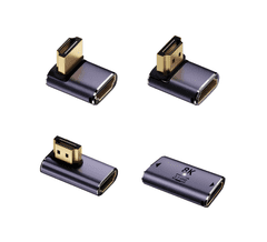 4smarts HDMI 8K kotni adapter komplet - 3× adapter + HDMI spojnik (siv)