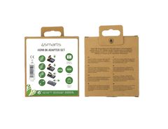 4smarts HDMI 8K kotni adapter komplet - 3× adapter + HDMI spojnik (siv)