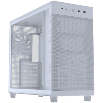 ASUS Prime AP303 TG ATX računalniško ohišje, kaljeno steklo, 120mm ventilator, belo (90DC00V3-B39010)