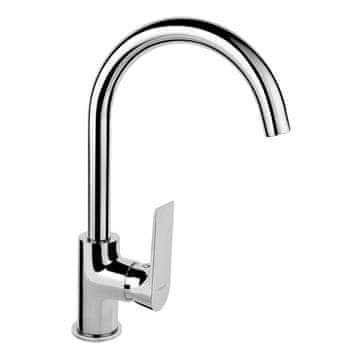 Novaservis Algeo kvadratna armatura za pomivalno korito STOJEČA 330 MM KROMIRANA BAQ4 (82713.0)