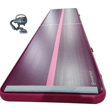 Master Steza za akrobatsko gimnastiko Airtrack S-Pro 800 x 150 x 20 cm - vijolično-roza