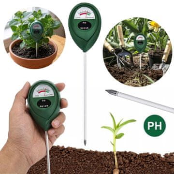 GARDEN LINE Tester za substrat 26x6x4 cm - pH meter za zemljo za vrtne in lončnice rastline, merjenje kislosti