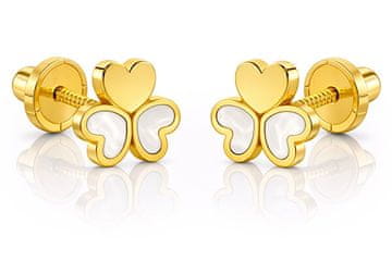 Brilio Uhani iz rumenega zlata Srčki 14/148.491/17NC