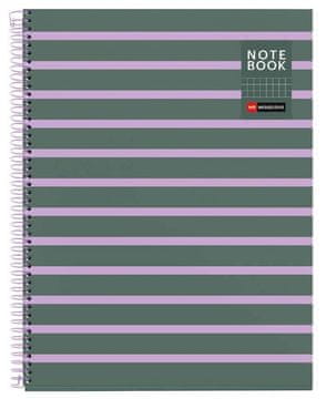 Miquelrius Zvezek A4, črtast, 80-listni, 90g, siv BETWEEN THE LINES, karton