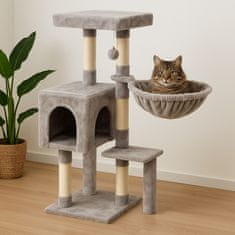 Aga Praskalnik za mačke 36x45x90 cm Sivo