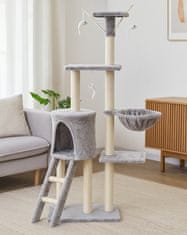 Aga Praskalnik za mačke 55x34x139 cm Siv