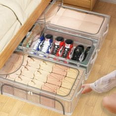 HOME & MARKER® Prozorna zložljiva škatla za shranjevanje čevljev, PVC, 40 x 30 x 21 cm | DURASTOR