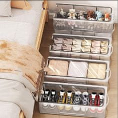 HOME & MARKER® Prozorna zložljiva škatla za shranjevanje čevljev, PVC, 40 x 30 x 21 cm | DURASTOR