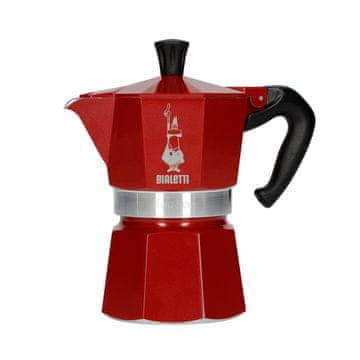 BIALETTI Moka 3 tz rdeča
