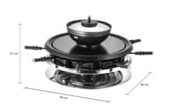 Unold Raclette Multi 4-v-1 48726 večnamenska naprava za raclette, žar in fondue