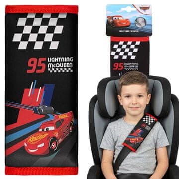 Disney DISNEY CARS MCQUEEN Prekrivni pas za avtomobilski sedež, zaščitnik, prevleka, prevleka z zaponko na sprijemalni trak