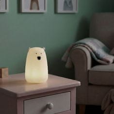 sarcia.eu Mary’s Silikonska LED nočna lučka, velik medvedek, za spanje, daljinski upravljalnik, za sobo, USB topla RGB lučka