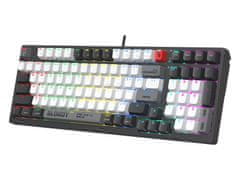 A4Tech mehanska tipkovnica Bloody WS98 siva brezžična